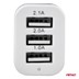 ŁADOWARKA SAMOCHODOWA AMIO  3 X USB - 12/24V