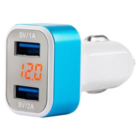 ŁADOWARKA AMIO 2XUSB + TESTER NAPIĘCIA AKUMULATORA TEST-04
