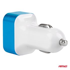 ŁADOWARKA AMIO 2XUSB + TESTER NAPIĘCIA AKUMULATORA TEST-04